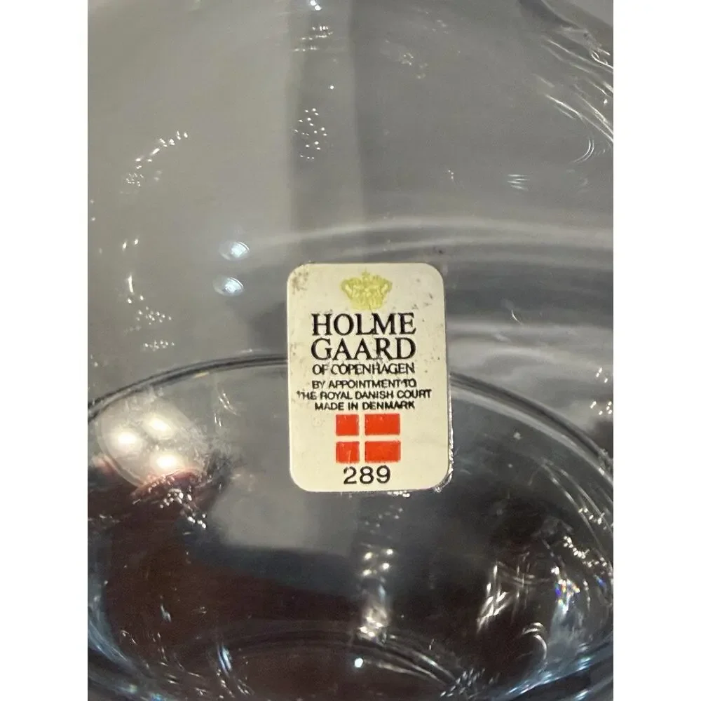 Holmegaard Fejø Clear Unique Glass Decanter w Ice Base Stand Denmark missing lid